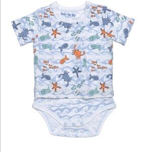 Babybody 3 mo -Sea print - Organic cotton NWT
